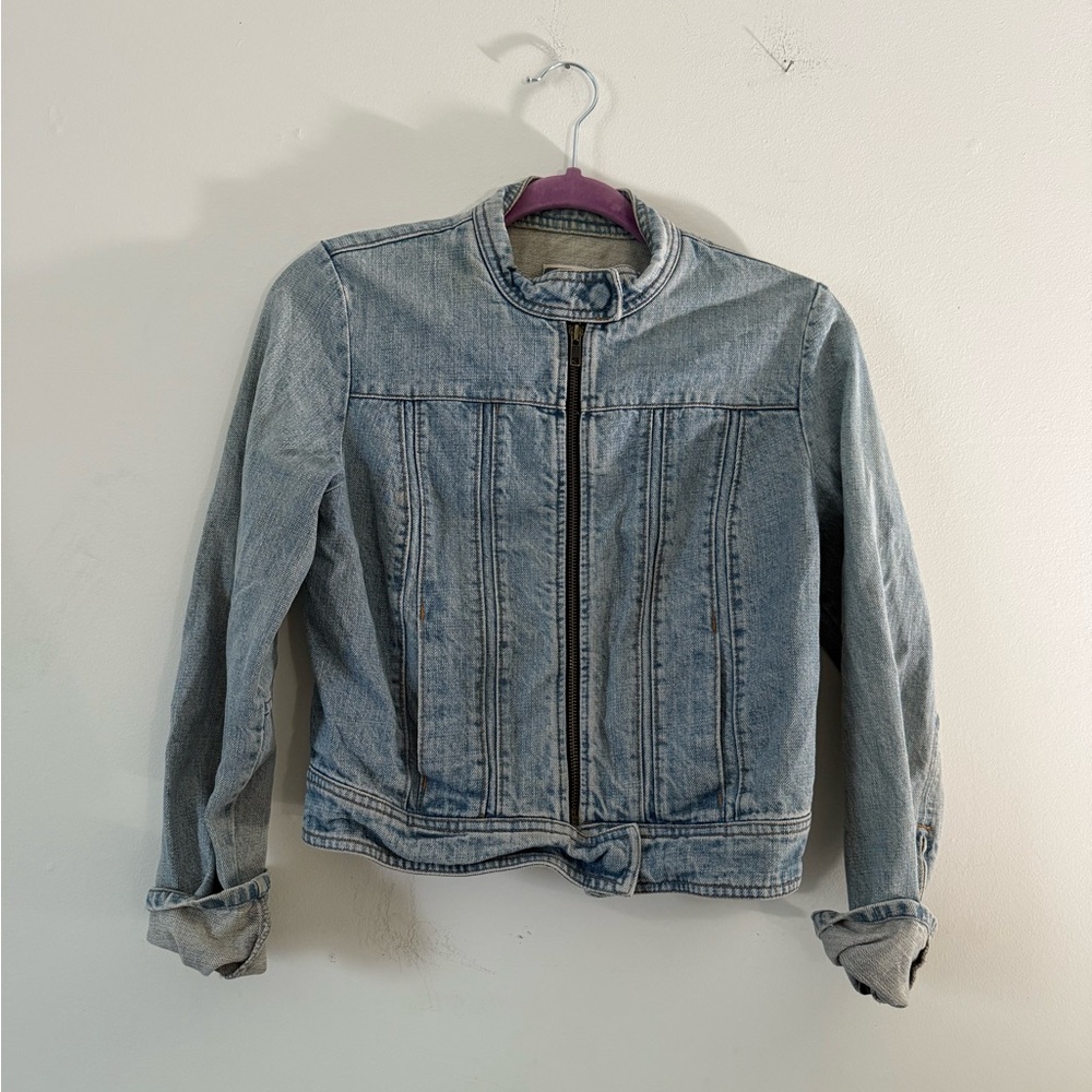 GAP Light Blue Denim moto style Jacket
